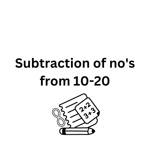 Subtraction of no's from 10-20